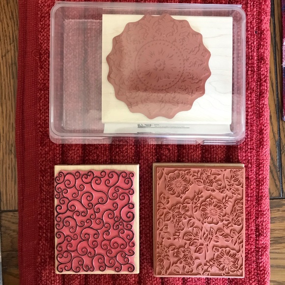 Background Rubber Stamps 2-New & 1-Like New - Picture 2 of 4